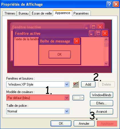 Modifier la couleur de Windows XP